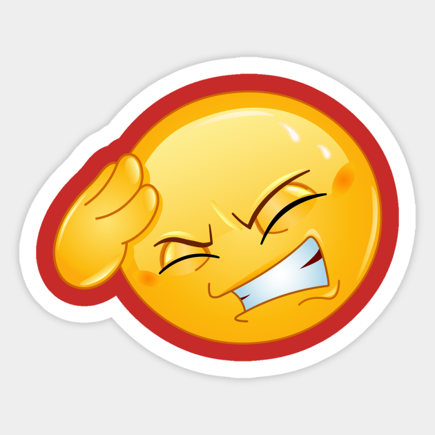 Headache Emoji Emoji Sticker TeePublic